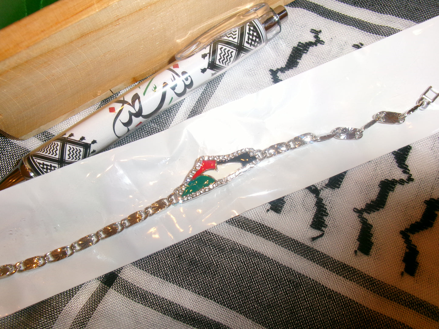 Bracelet argenté Palestine