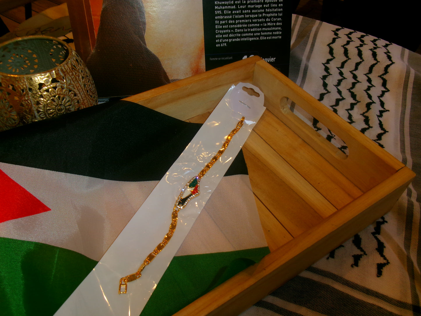 Bracelet doré Palestine