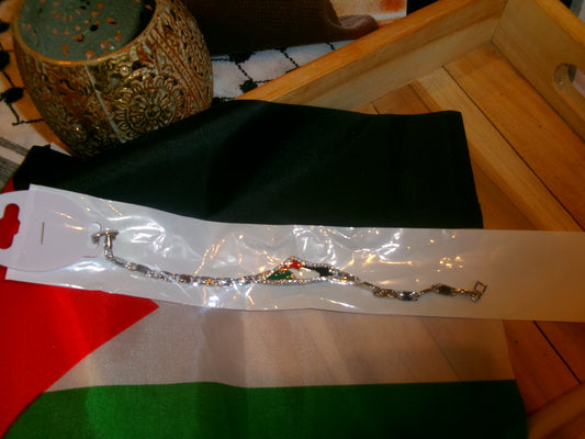 Bracelet argenté Palestine