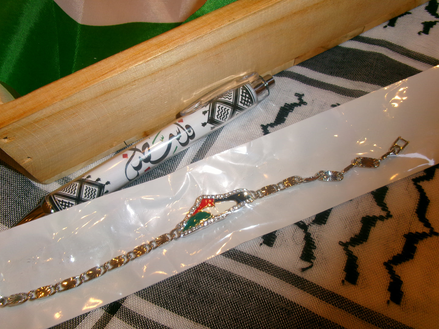 Bracelet argenté Palestine