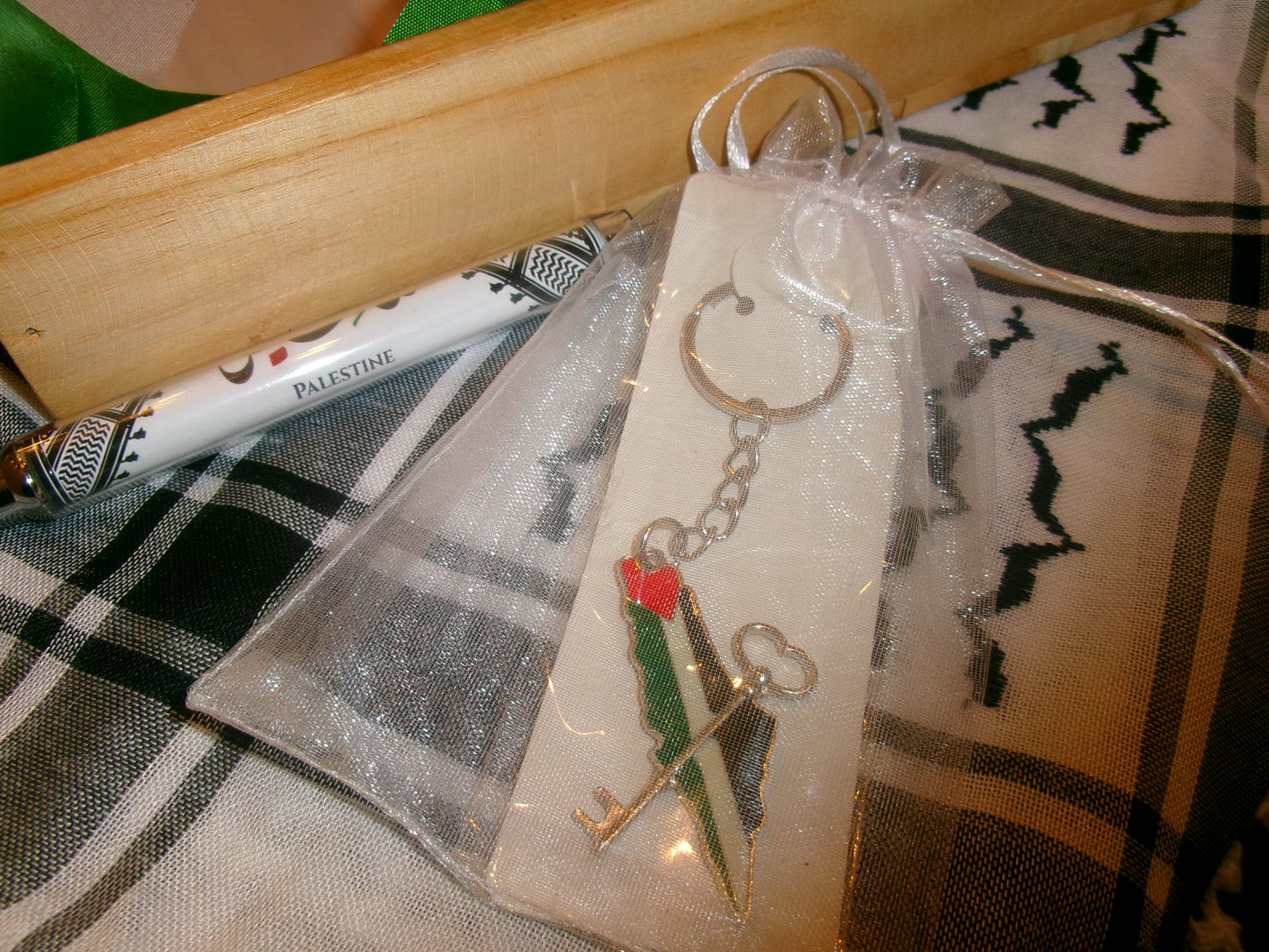 Porte clé Carte de la Palestine et clé